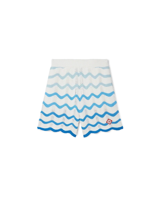 Wavy Gradient Crochet Shorts - casablanca